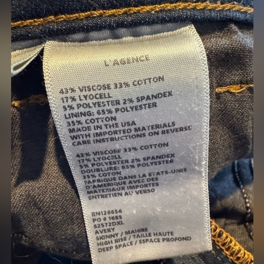 L’AGENCE Avery Skinny Jeans Women’s Size 25 - Picture 7 of 11